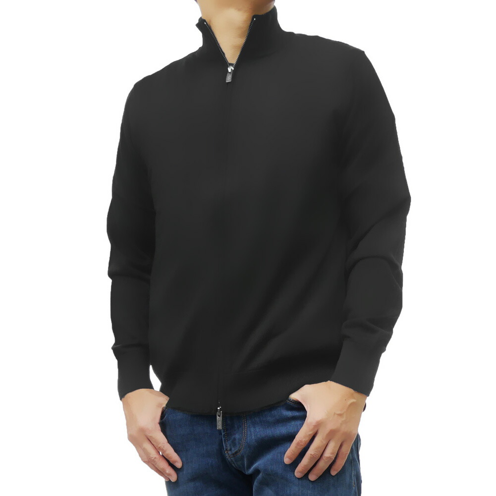 Armani Exchange ブラックカーディガン XXL ARMANI EXCHANGE アルマーニ エクスチェンジ ジップアップ