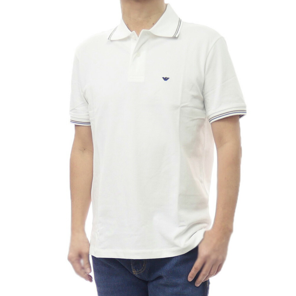 EMPORIO ARMANI エンポリオアルマーニ メンズ鹿の子ポロシャツ EM004607 AF23090 オフホワイト 2026春夏新作 12,975円