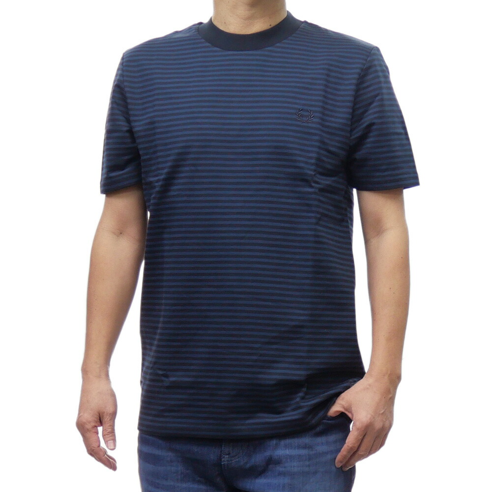 ★美品★ FRED PERRY モックネック シャツ 刺繍ロゴ END フレッドペリー FRED PERRY Tシャツ コラボ ロゴ スカル