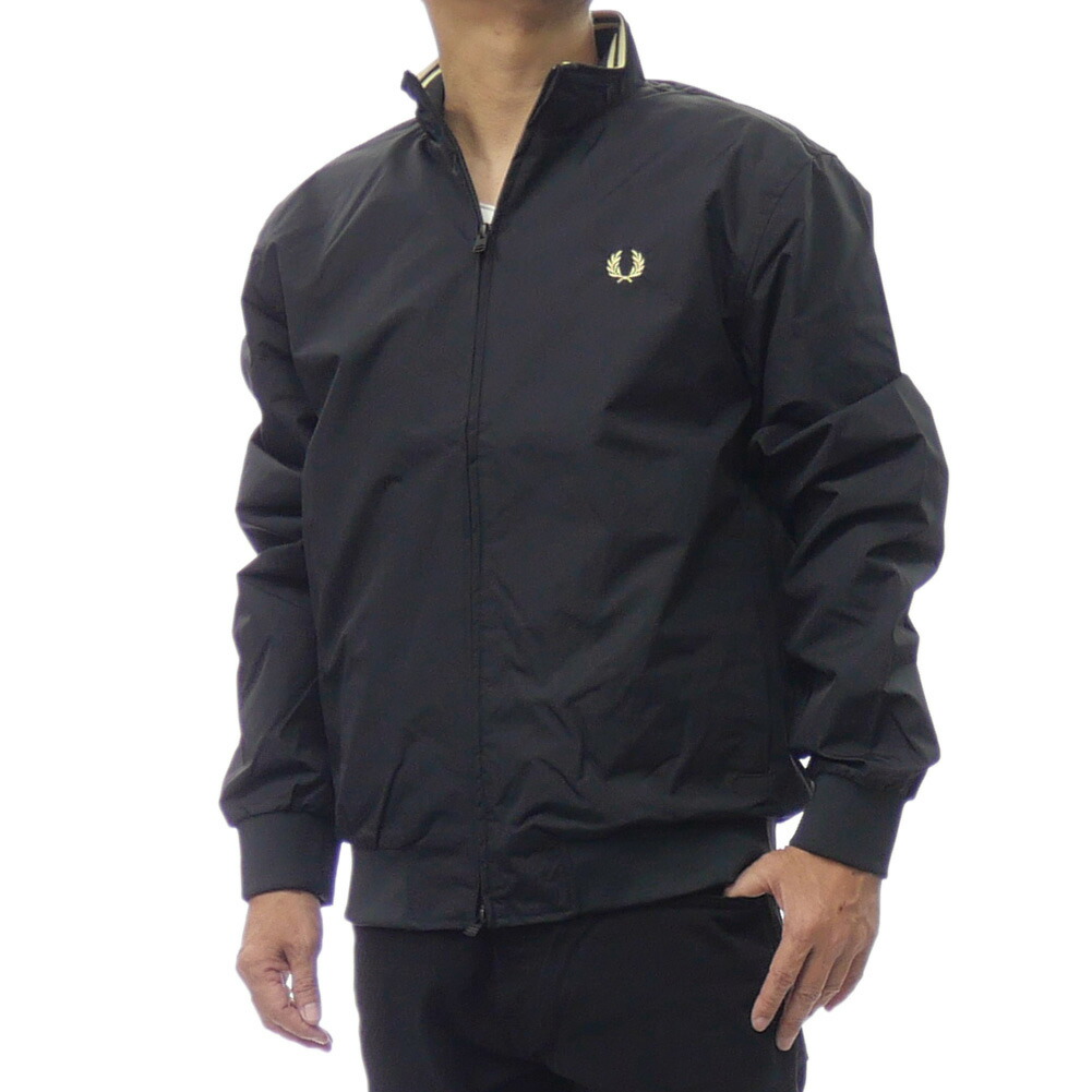 Fred Perry ブラック ナイロンジャケット Taped Track Jacket(S 198：BLACK): | FRED PERRY JAPAN | フレッド