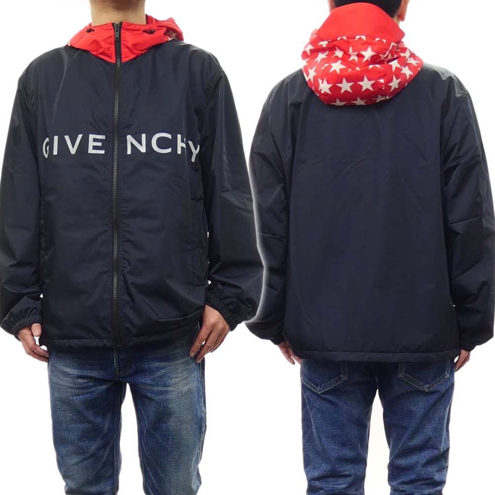 【GIVENCHY】フリース フーディ バロックエンボス加工入り GIVENCHY ジバンシィ エンボスロゴ ボンバージャケット *BLACK