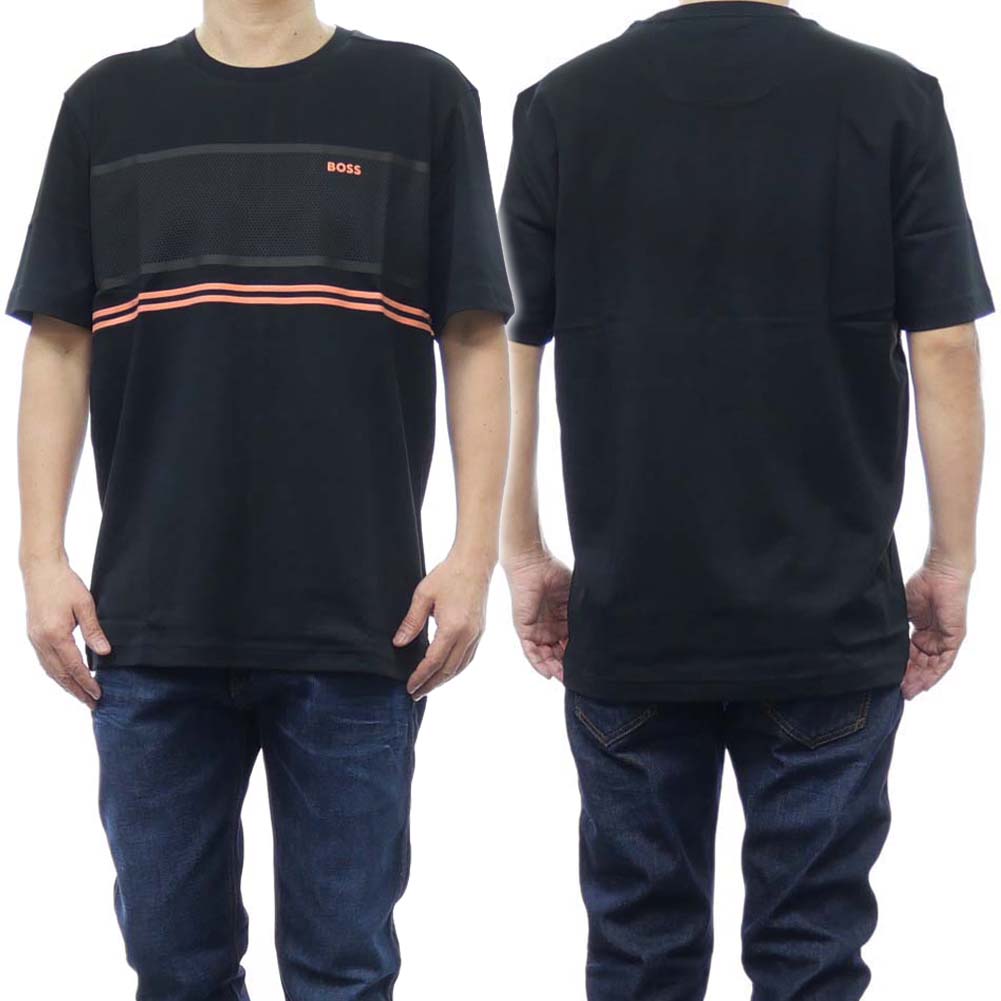 HUGO BOSS ヒューゴボス メンズ 労働者の一団のど首ティーシャツ 50513021 10259164 Tee 8 黒いこと