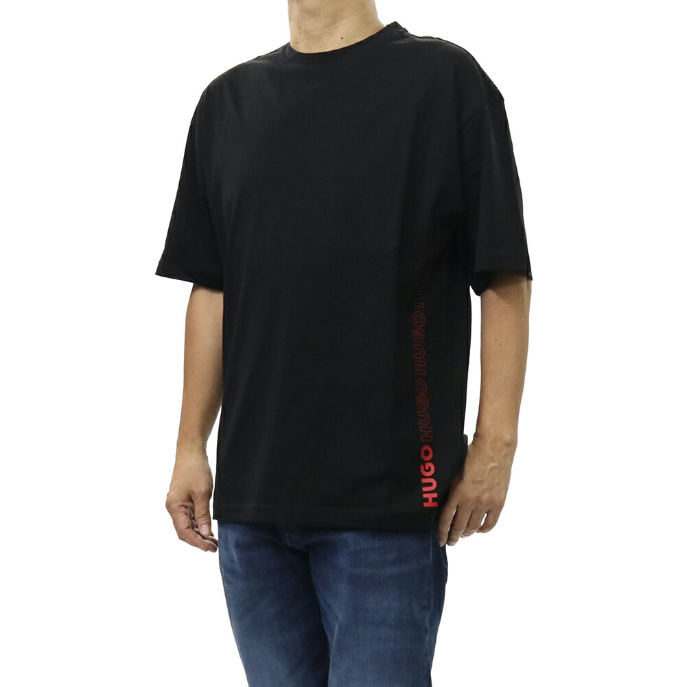 HUGO・HUGO BOSS ヒューゴボス メンズクルーネックティーシャツ 50561117 10250129 / TIKI T-SHIRT 黒いこと 2026春夏新作 メンズファッション-トップス-Tシャツ・カットソー