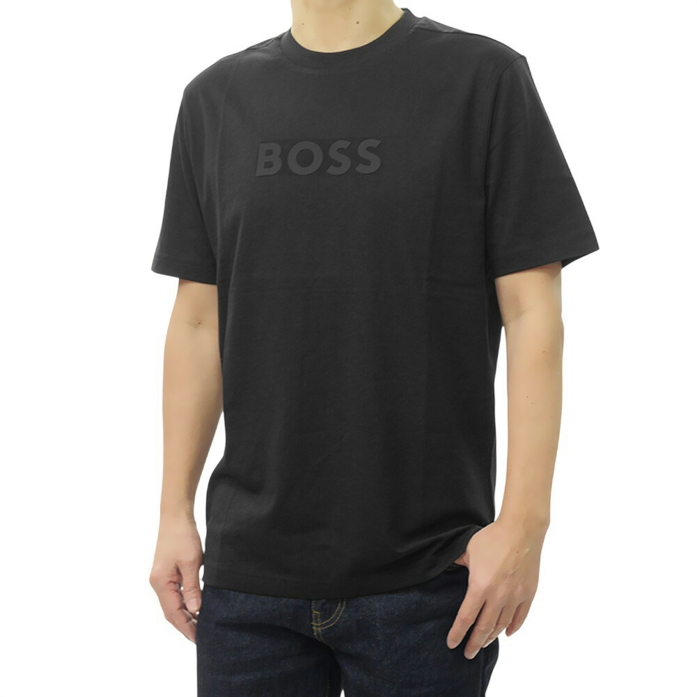 HUGO BOSS ヒューゴボス メンズクルーネックTシャツ 50553652 10274735 / TS_Logo ブラック 2026春夏新作