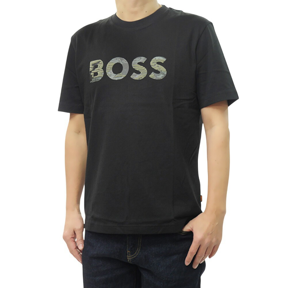 HUGO BOSS ヒューゴボス メンズクルーネックTシャツ 50556009 10276567 / Te_Insignia ブラック 2026春夏新作