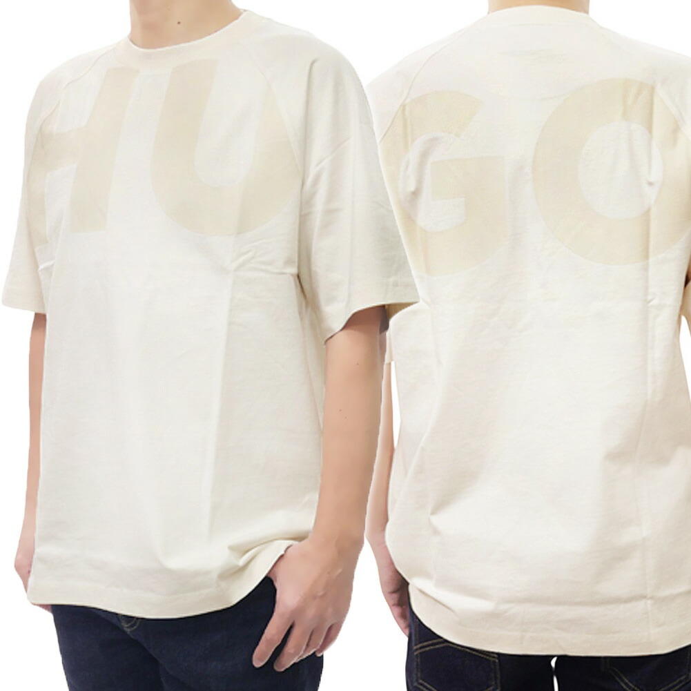 HUGO・HUGO BOSS ヒューゴボス メンズクルーネックTシャツ 50552485 10250555 / Nalftee クリーム 2026春夏新作