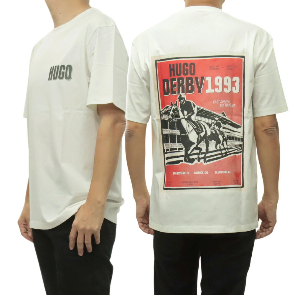 HUGO・HUGO BOSS ヒューゴボス メンズ うしろ側刷り上げるプルオーバー 50557618 10272987/Deriyns 象牙色 2026春夏新作