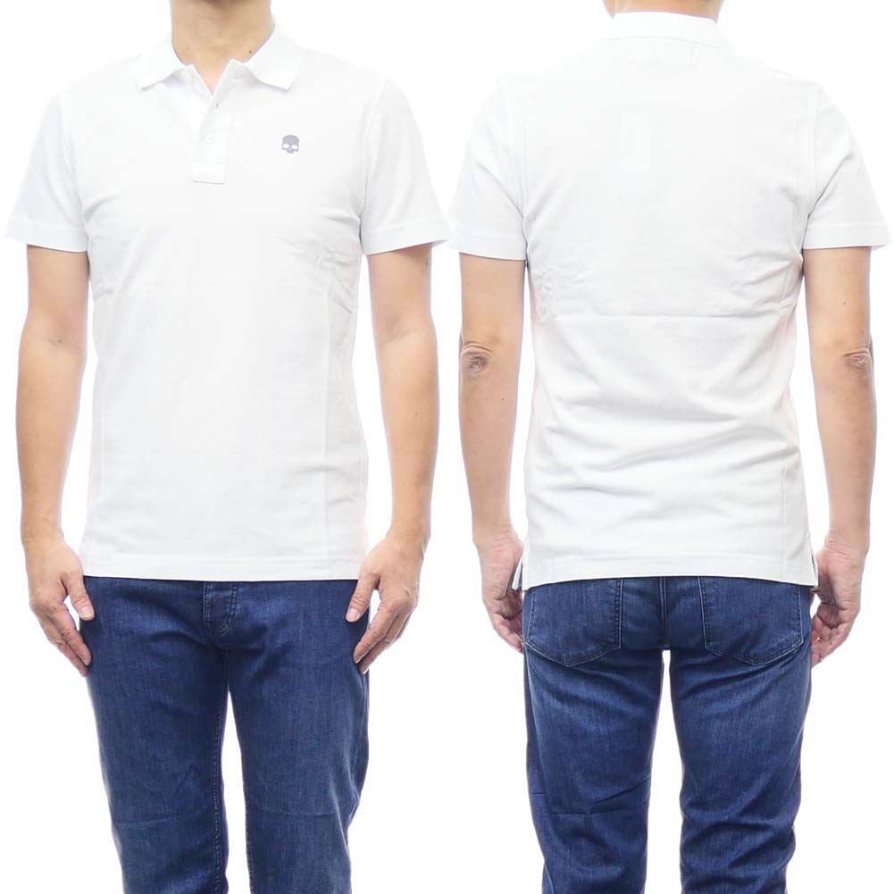 HYDROGEN ハイドロゲン メンズ ポロシャツ 280604 LOGO BASIC POLO ホワイト