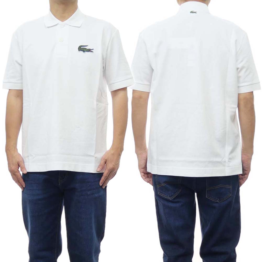 新品 4／ラコステx ネットフリックス ポロシャツ 白 ラコステ LACOSTE 『Lacoste x Netflix』 ポロシャツ （ホワイト