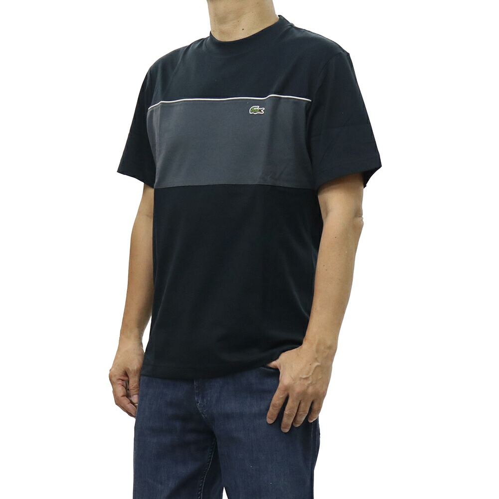 LACOSTE ラコステ メンズクルーネックティーシャツ TH0896 黒いこと 2026春夏新作 メンズファッション-トップス-Tシャツ・カットソー