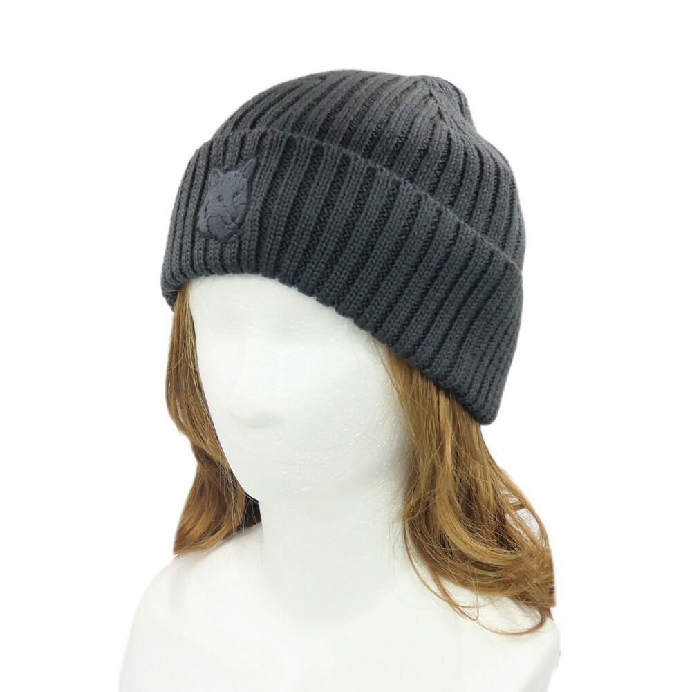 【新品】MAISON KITSUNE ベレー帽 メゾンキツネ 楽天市場】MAISON KITSUNE メゾンキツネ ニット帽 FOX HEAD PATCH