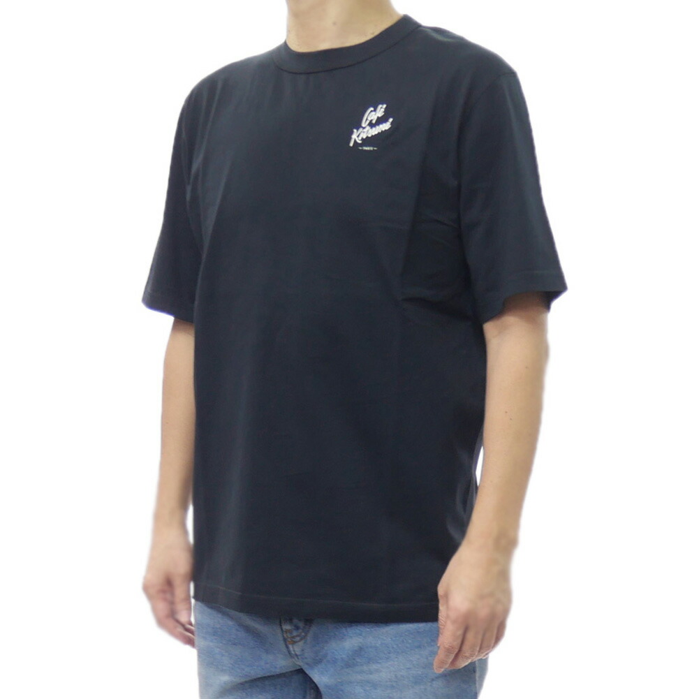 MAISON KITSUNE メゾンキツネ CAFE’ KITSUNE カフェキツネ クルーネックTシャツ PU00105KJ7014 / CAFE’ KITSUNE RELAX TEE-SHIRT ブラック 2026春夏新作