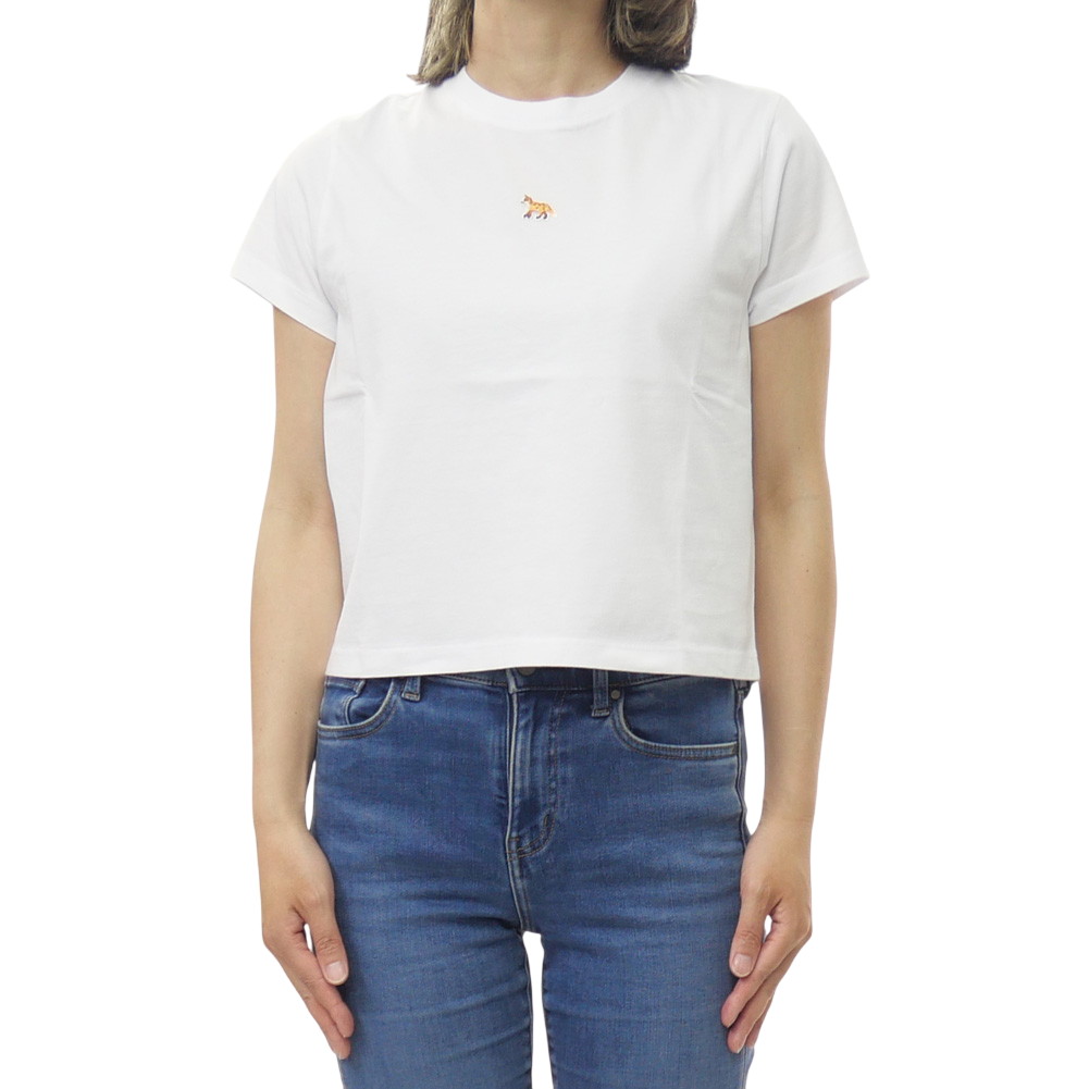 MAISON KITSUNE メゾンキツネ レディースクルーネックプルオーバー PW00111KJ7026 / BABY FOX BABY TEE-SHIRT 白いこと 2026春夏新作