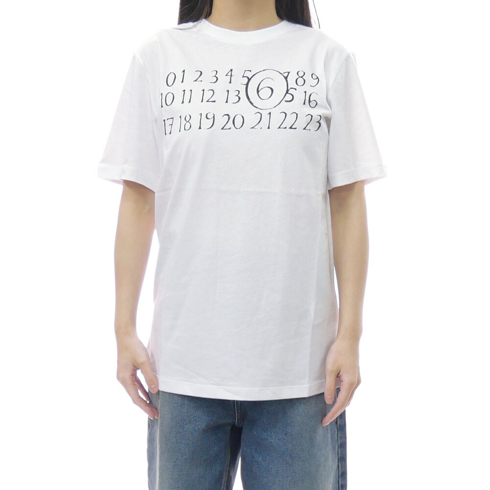 MM6 エムエムシックス キッズ レディースクルーネックティーシャツ M61020 MM02Y 白いこと 2026春夏新作