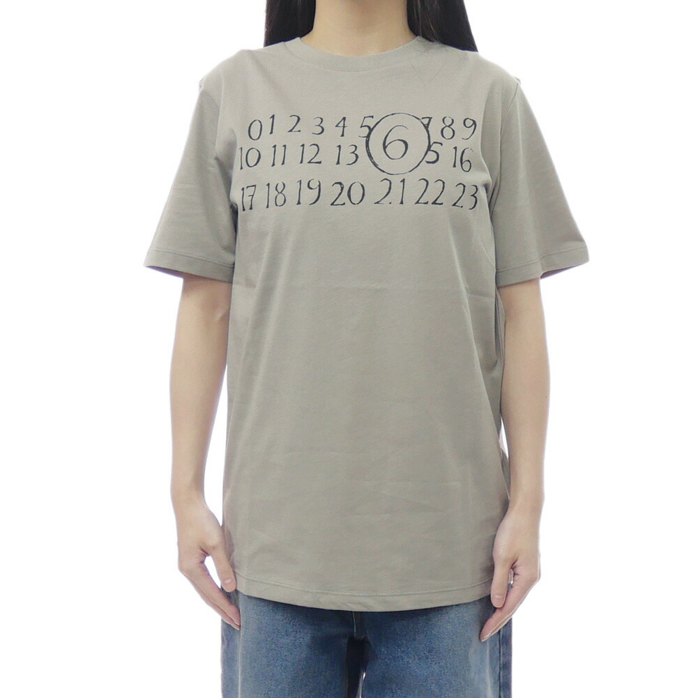 MM6 エムエムシックス キッズ レディースクルーネックティーシャツ M61020 MM02Y 薄墨色 2026春夏新作