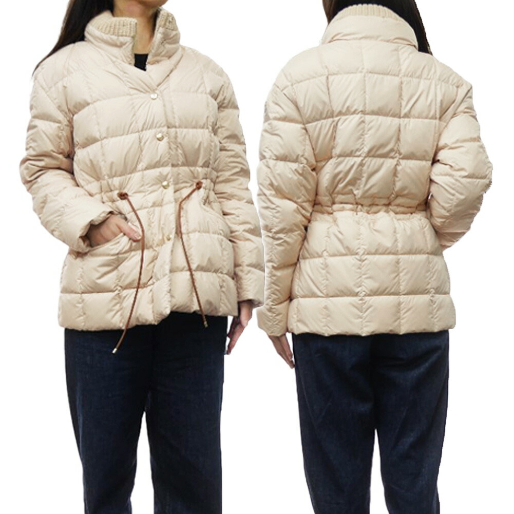 MONCLER BRUNECフリル付きダウンジャケット ベージュ　0サイズ ☆大人気☆】 裾フリルが可愛い モンクレール ☆ BRUNEC