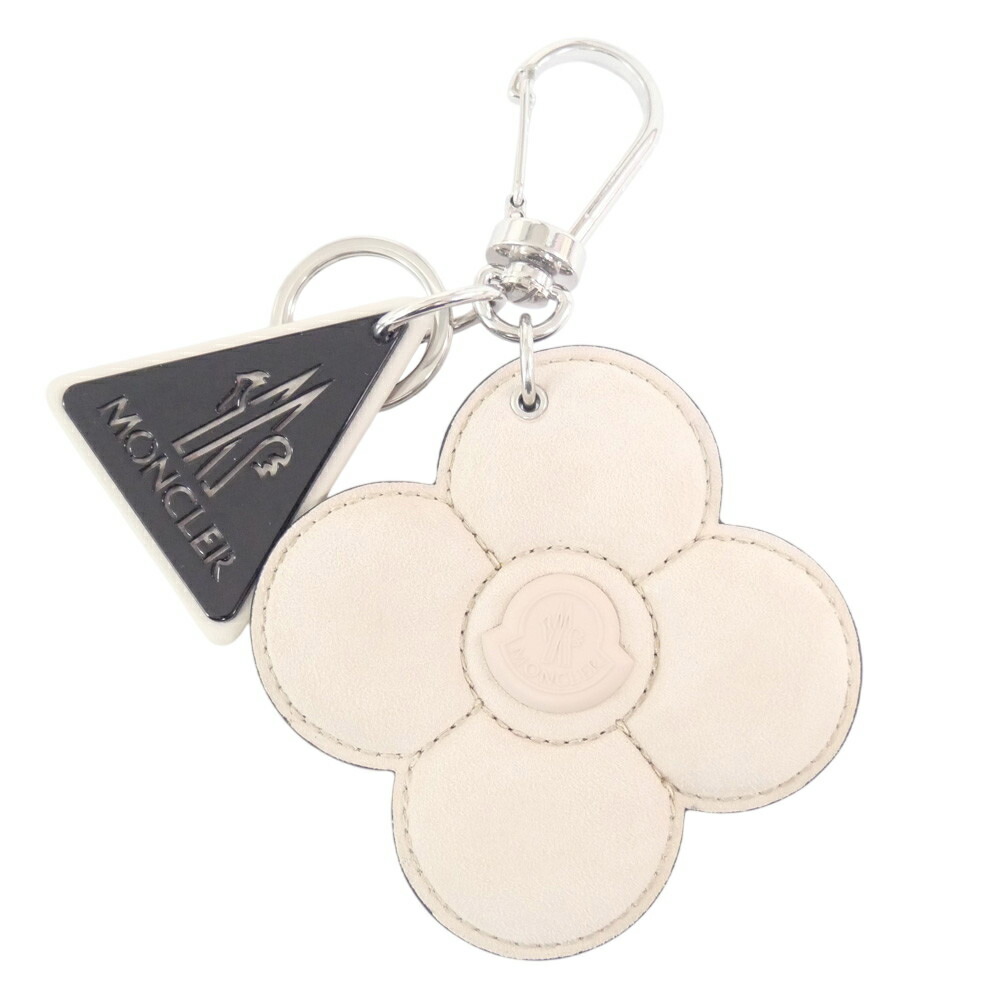 MONCLER モンク線路 メンズキーリング/キーホルダー 6F00002 M8972 / FLOWER KEY RING サクラ色ベージュ 2026春夏新作