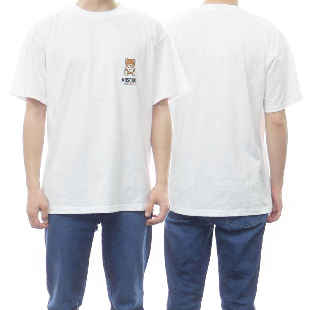 Moschino ロコ刺繍クルネックTシャツ A07305239 1001 Moschino ロゴ Tシャツ | ブラック | FARFETCH JP