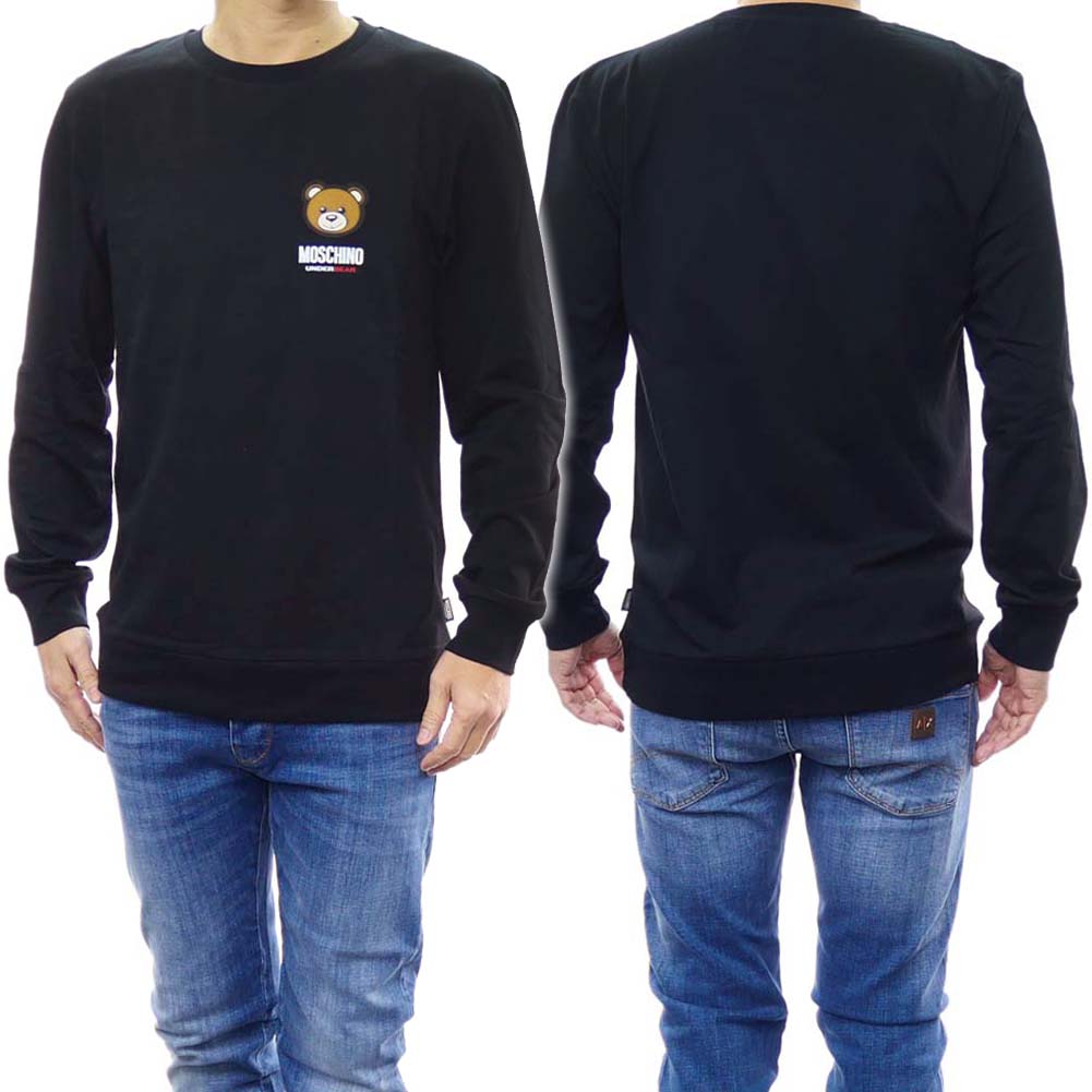 旧作お買い得セール！ MOSCHINO UNDERWEAR モスキーノアンダーウェア Tシャツ メンズ 長袖 クルーネック ロンT V1A1288 4411 ブラック 楽天市場】MOSCHINO UNDERWEAR モスキーノ アンダーウェア クルー