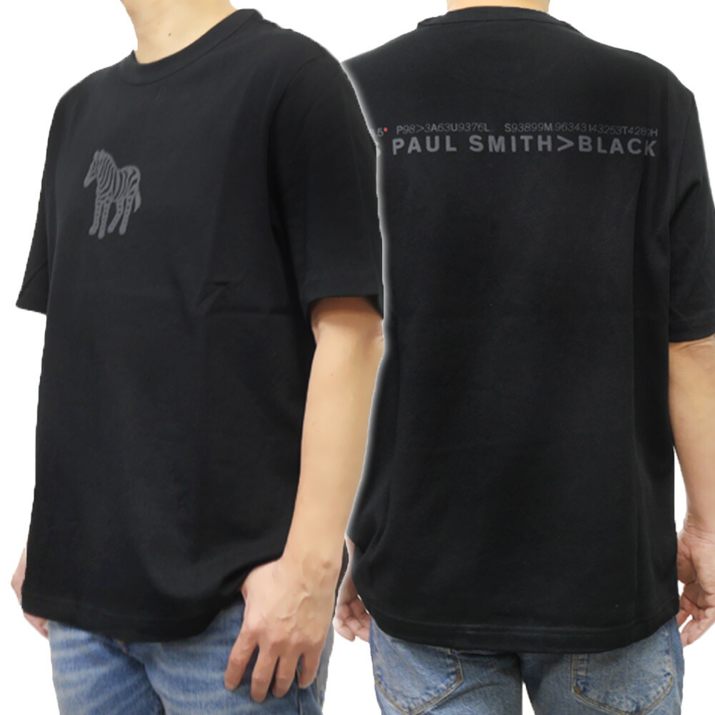 なおなお書き PAUL SMITH 極点スミス メンズクルーネックティーシャツ M2R 204Z PP5126 黒いこと メンズファッション-トップス-Tシャツ・カットソー