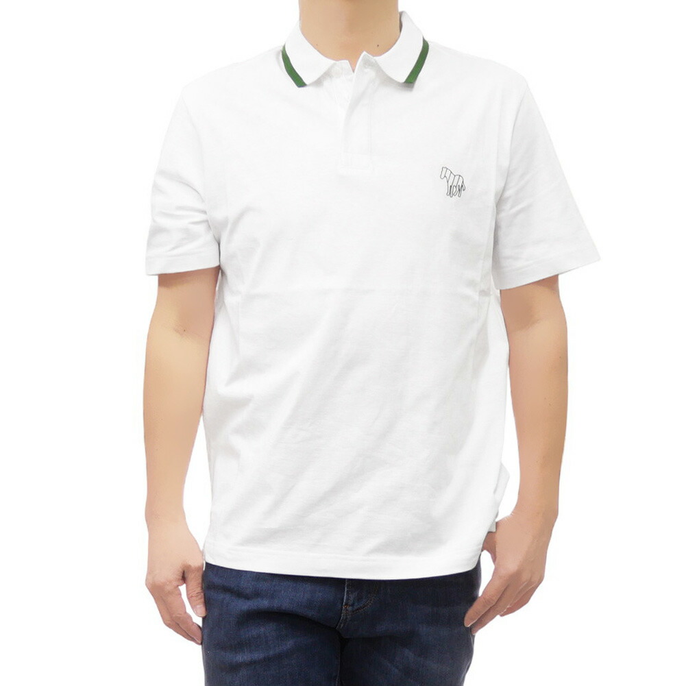 値下げしました。ホワイトポロシャツ 襟グレーアクセント 楽天市場】PAUL SMITH ポールスミス メンズ鹿の子ポロシャツ M2R