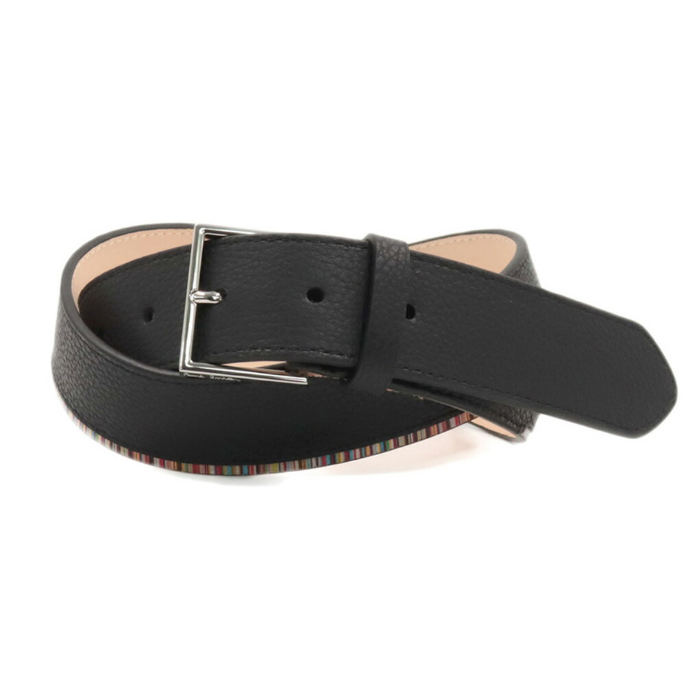 PAUL SMITH 極点スミス メンズ シグネチャーストライプ なめし革胴締め M1A 8254 BINSTE 黒いこと 2026春夏新作