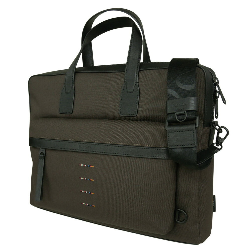 PAUL SMITH 極点スミス メンズビジネスバッグ M1A 82573 UBUSIN カーキ 2026春夏新作