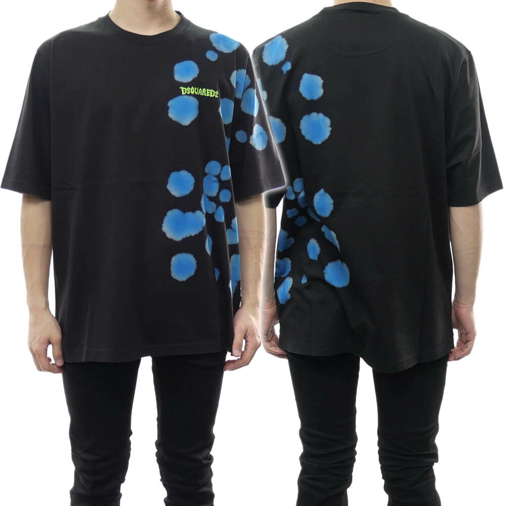 【期間限定ポイント5倍】DSQUARED2 ディースクエアード メンズ クルーネックTシャツ S74GD1108 S22427 ブラック モード ストリート｜BIVLABO