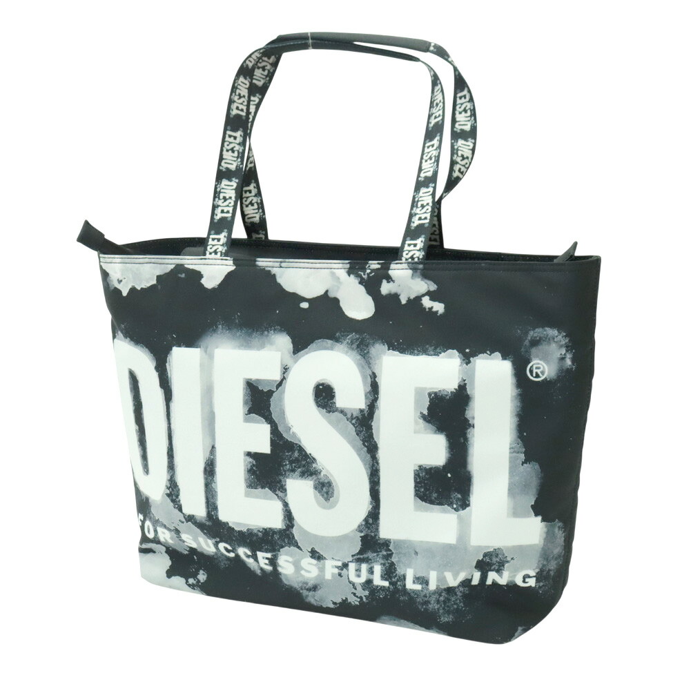 【期間限定ポイント5倍】DIESEL ディーゼル メンズ トートバッグ X09857 P6338/RAVE TOTE NS X ブラック ロゴ ストリート ロック カバン｜BIVLABO