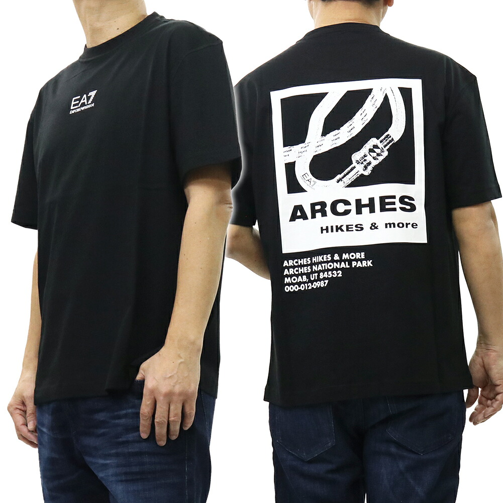 【期間限定ポイント5倍】EMPORIO ARMANI エンポリオ アルマーニ EA7 メンズ クルーネック Tシャツ 7M001402 AF22264 ブラック&times;ホワイト ストリート｜BIVLABO