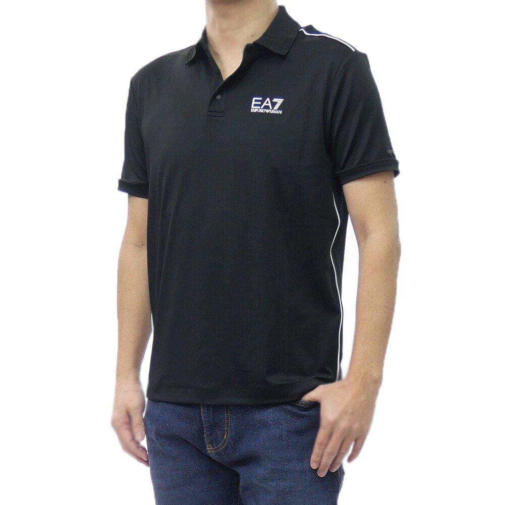 【期間限定ポイント5倍】EMPORIO ARMANI エンポリオ アルマーニ EA7 メンズ ポロシャツ 7M001524 AF22175 ブラック 清涼 通気性◎｜BIVLABO