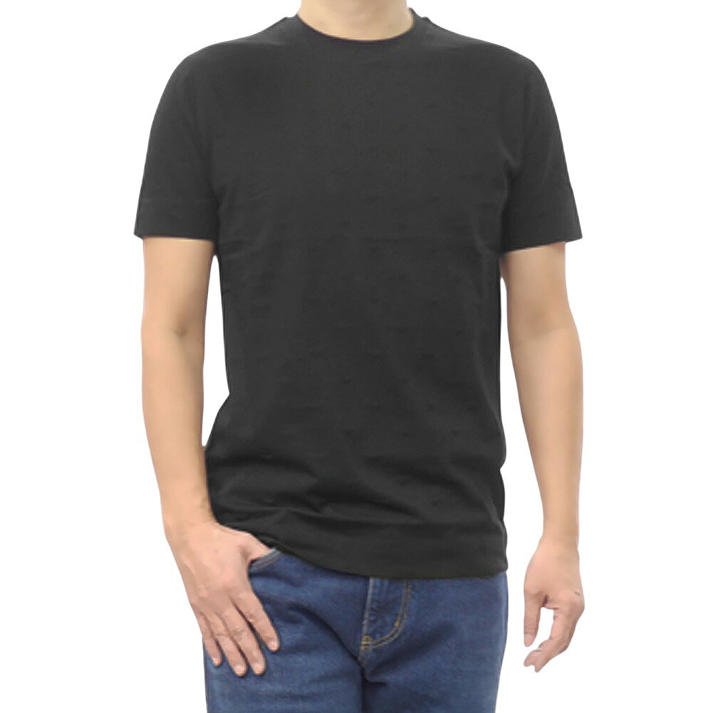 【期間限定ポイント5倍】EMPORIO ARMANI エンポリオ アルマーニ メンズ クルーネックTシャツ EM004522 AF10762 ブラック ロゴ ジャガード イーグル｜BIVLABO