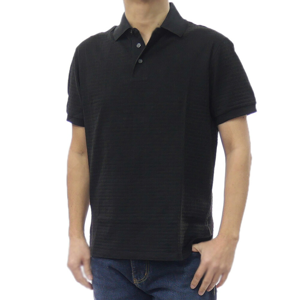 【期間限定ポイント5倍】EMPORIO ARMANI エンポリオ アルマーニ メンズ ポロシャツ EM004595 AF10762 ブラック ロゴ ジャガード 半袖｜BIVLABO
