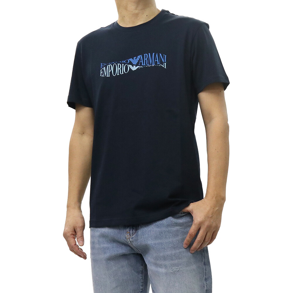 【期間限定ポイント5倍】EMPORIO ARMANI SWIMWEAR エンポリオ アルマーニ スイムウェア クルーネックTシャツ EM000574 AF20451 ネイビー ハイランク|BIVLABO