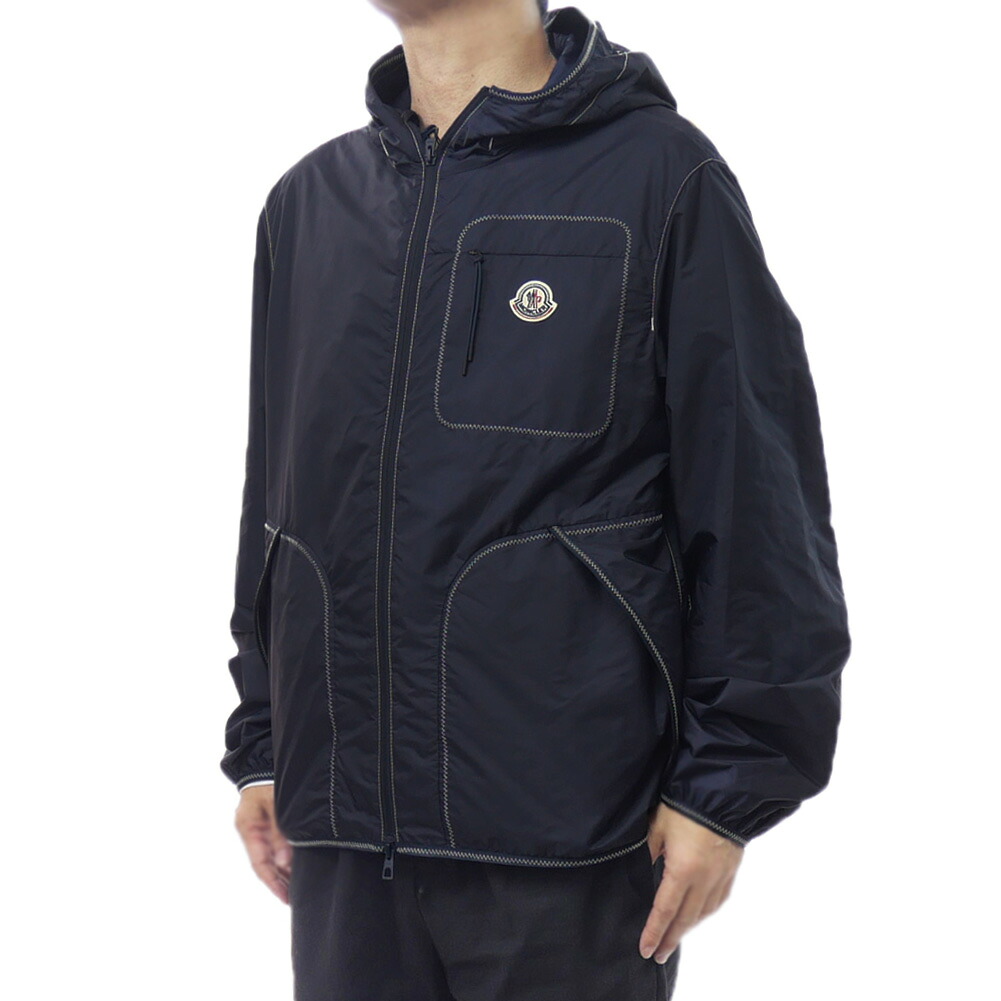 【期間限定ポイント5倍】MONCLER モンクレール メンズ ジャケット 1A00148 53A5E / TERCHE 撥水 フード付き ブルゾン ウインドブレーカー ネイビー｜BIVLABO