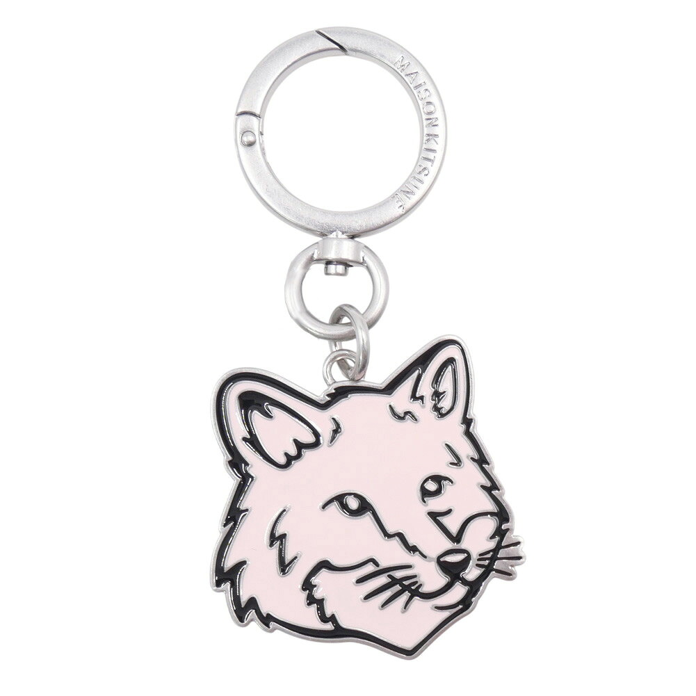 【期間限定ポイント5倍】MAISON KITSUNE メゾンキツネ キーリング キーホルダー PM06900 AM1002 / FOX HEAD CHARM フォックスヘッド チャーム ピンク｜BIVLABO