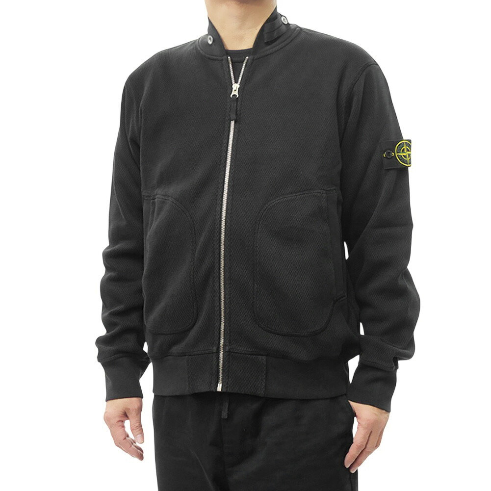 【期間限定ポイント5倍】STONE ISLAND ストーンアイランド メンズ トラックジャケット 6100014 S0297 製品染め アウター ブルゾン ブラック|BIVLABO