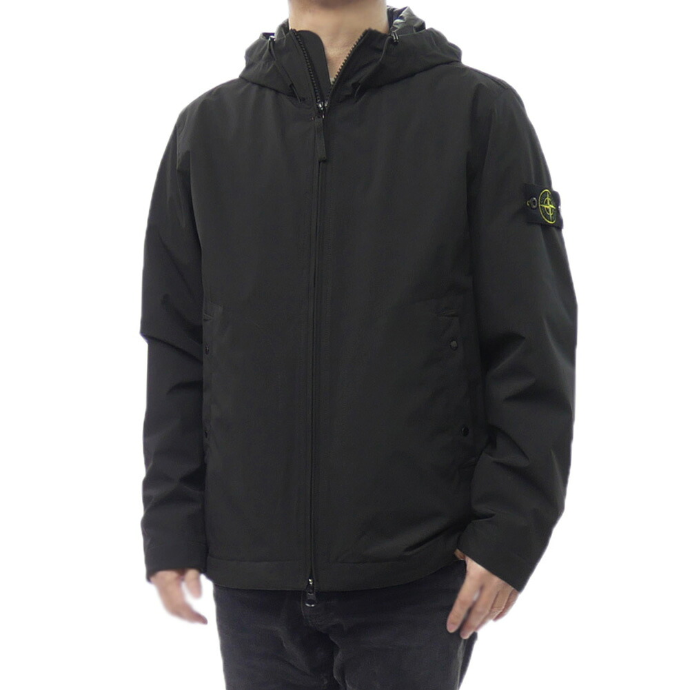【期間限定ポイント5倍】STONE ISLAND ストーンアイランド メンズ ブルゾン 4100108 耐水 防風 メンブレン ジャケット アウター ブラック|BIVLABO