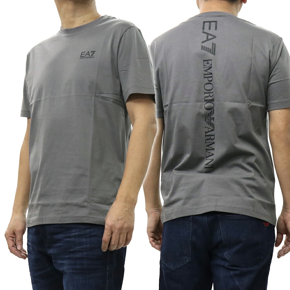 【期間限定ポイント5倍】EMPORIO ARMANI エンポリオ アルマーニ EA7 メンズ クルーネック Tシャツ 7M000567 AF10375 グレー バックプリント ハイランク|BIVLABO