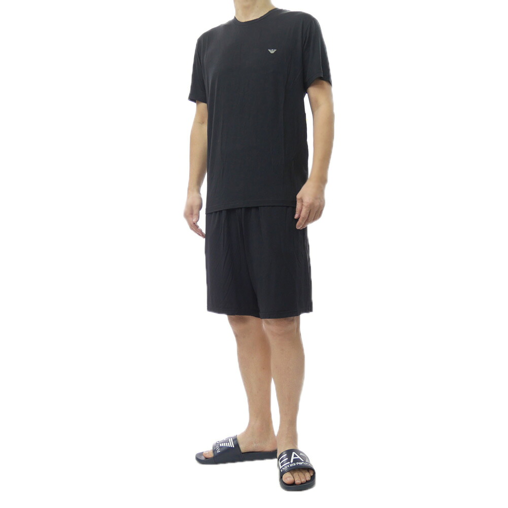 【期間限定ポイント5倍】EMPORIO ARMANI UNDERWEAR エンポリオ アルマーニ アンダーウェア メンズ セットアップ パジャマ EM000648 AF18894 ブラック 快適 リラックス｜BIVLABO