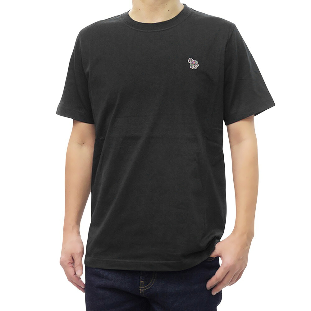 【期間限定ポイント5倍】PS PAUL SMITH ポールスミス メンズ クルーネックTシャツ M2R 011R KZEBRA セブラ ワッペン パッチ 半袖 カットソー ブラック｜BIVLABO