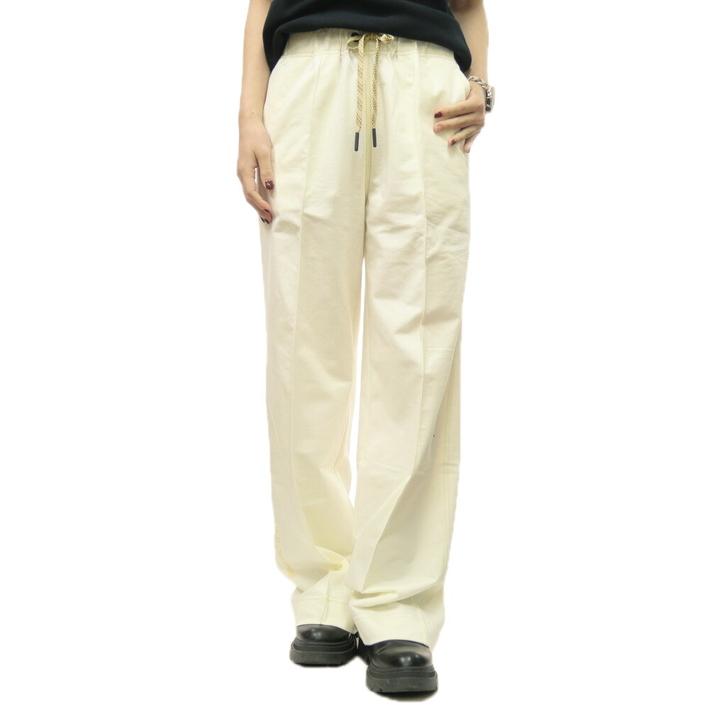 【期間限定ポイント5倍】MONCLER モンクレール レディース パンツ 8H00002 809AD / PANTALONE クリーム ワイド ヌケ感|BIVLABO