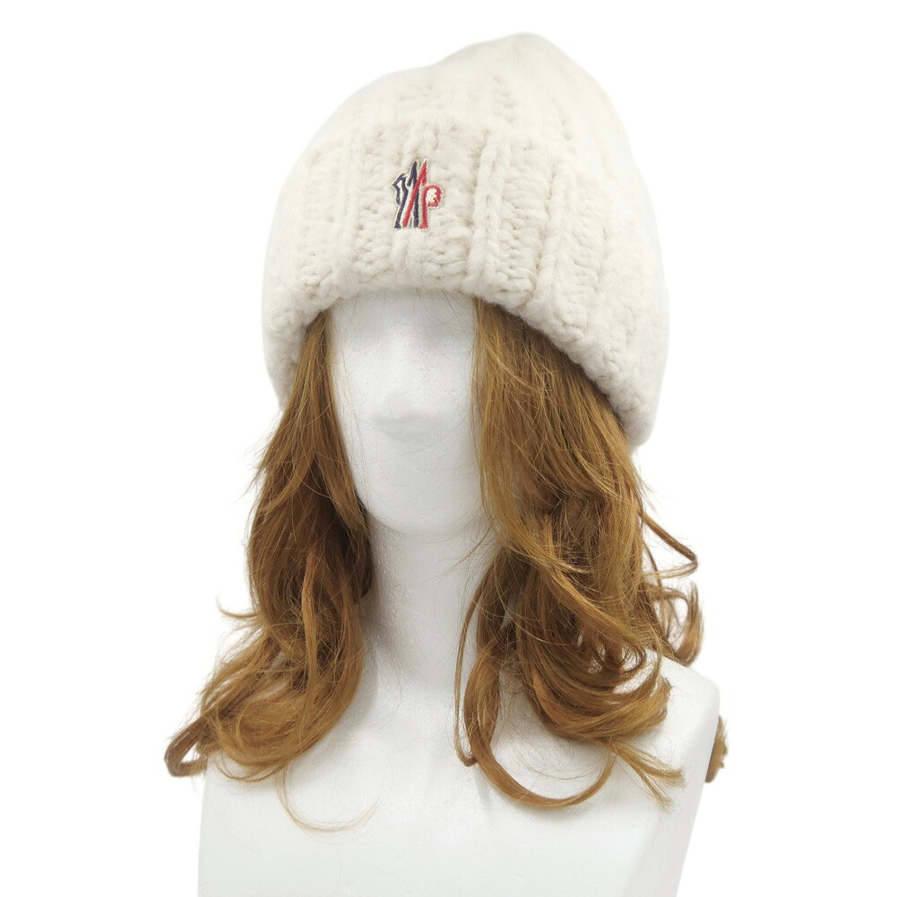 【期間限定ポイント5倍】MONCLER モンクレール レディース ニットキャップ 3B00001 M5381 / BERRETTO TRICOT アイボリー 帽子|BIVLABO