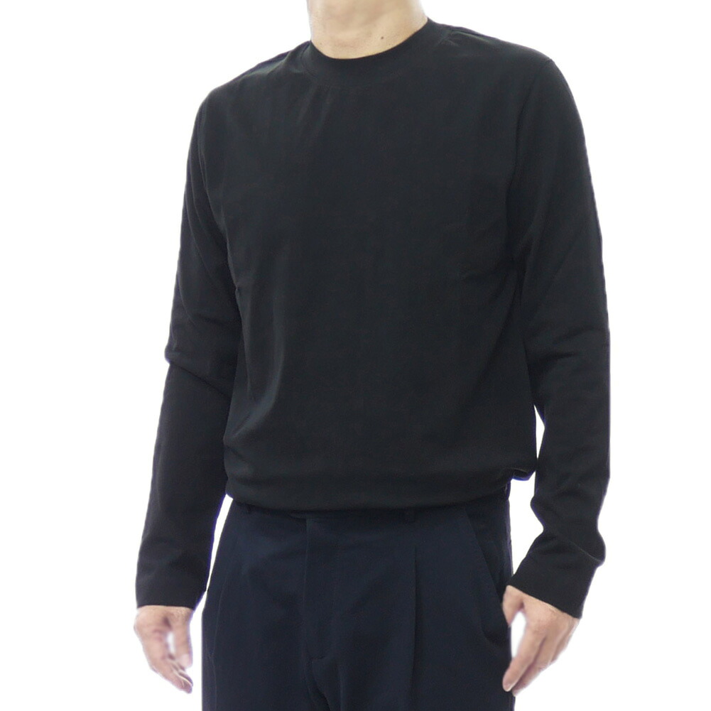 【期間限定ポイント5倍】CIRCOLO1901 チルコロ1901 メンズ クルーネック ロングTシャツ CN4953 ブラック コットン ストレッチ 長袖 丸首 カットソー トップス ガーメントダイ 起毛 カシミヤタッチ 30代 40代 50代｜BIVLABO