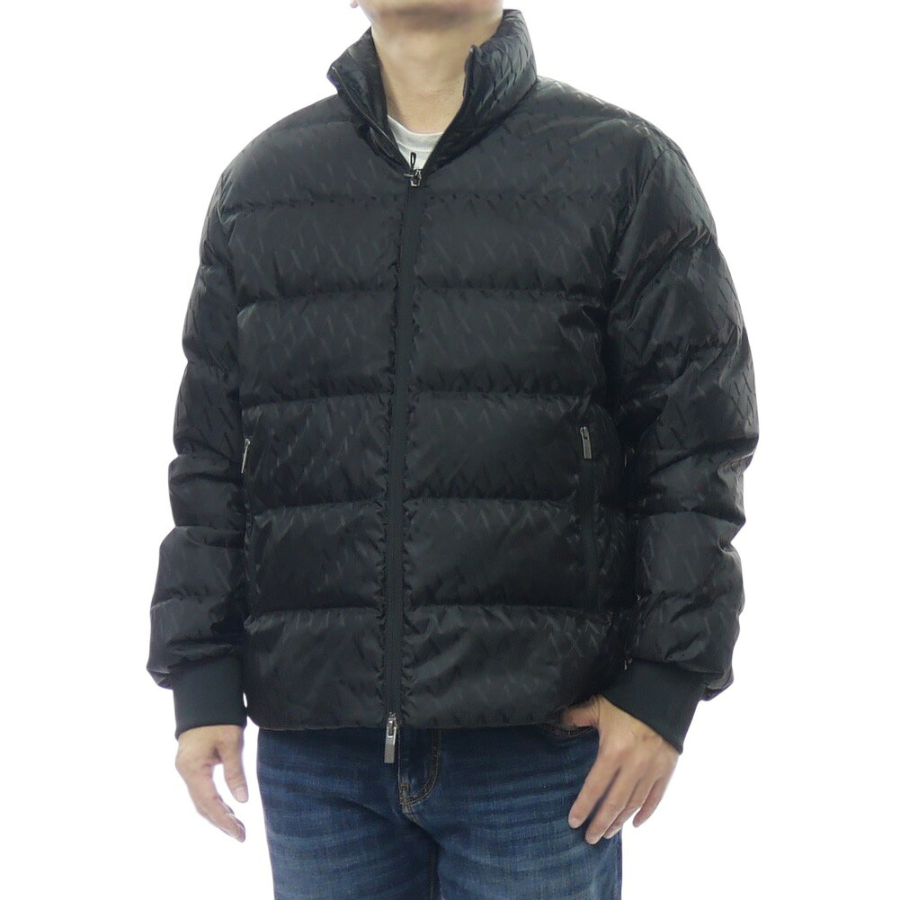 【期間限定ポイント5倍】ARMANI EXCHANGE アルマーニ エクスチェンジ A/X メンズ ダウンジャケット XM001580 AF16628 ブラック ブルゾン アウター ロゴ 総柄 ダブルジップ カジュアル スポーティ｜BIVLABO