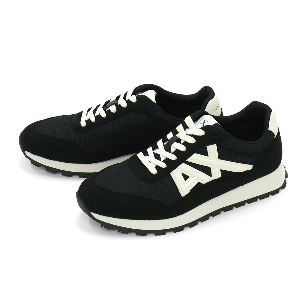 【期間限定ポイント5倍】ARMANI EXCHANGE アルマーニ エクスチェンジ A/X メンズ ローカット スニーカー XM001960 AF19388 ブラック 定番 人気商品 スポーティー|BIVLABO
