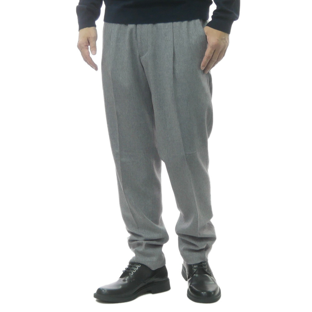 【期間限定ポイント5倍】BRIGLIA1949 ブリリア1949 メンズ イージーパンツ 400191 / WIMBLEDONS グレー 1プリーツ ワンプリーツ ワンタック ウール カシミヤ ストレッチ スラックス トラウザーズ テーパード リラックス きれいめ ビジカジ カジュアル｜BIVLABO