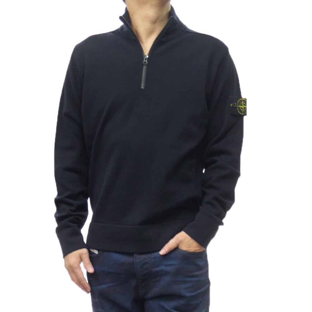 ストーンアイランド ハーフジップセーター 黒 2004 STONE ISLAND】ストーンアイランド クルーネック ニット (STONE