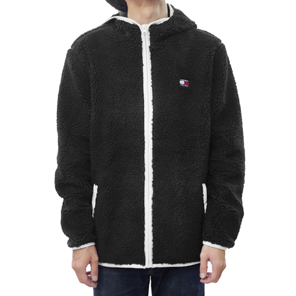 TOMMY JEANS トミージーンズ メンズジップアップボアブルゾン DM19224 ブラック