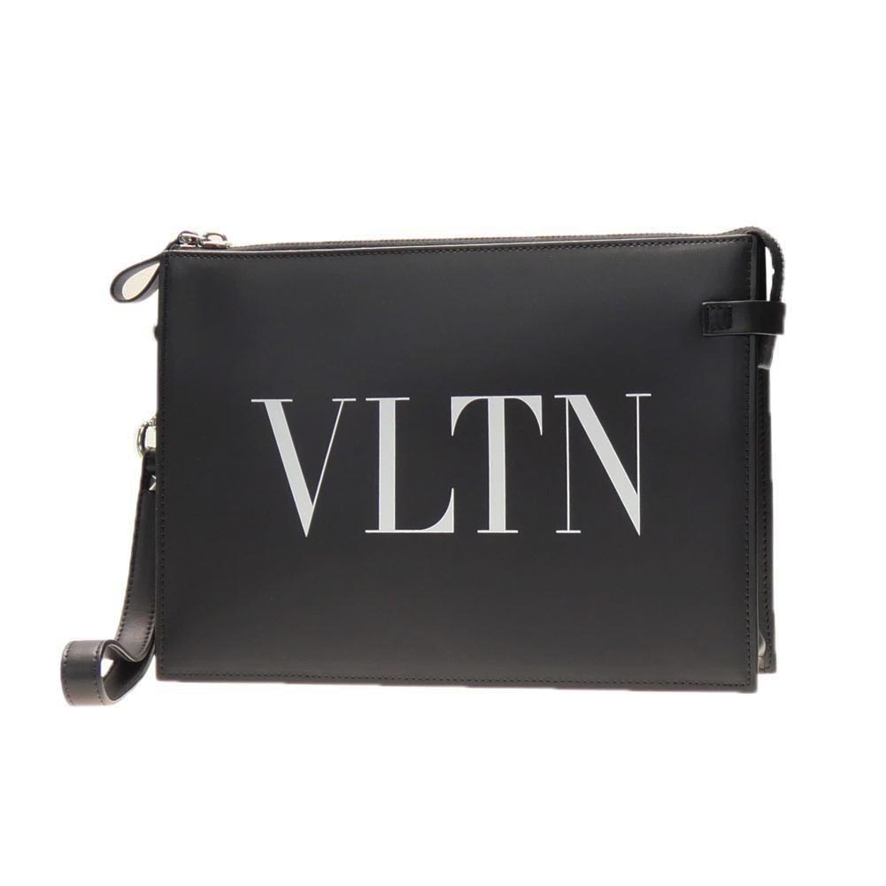 VALENTINO　ヴァレンティノ　バッグ ヴァレンチノロゴ ウエストバッグ 黒/赤 ユニセックス レザー